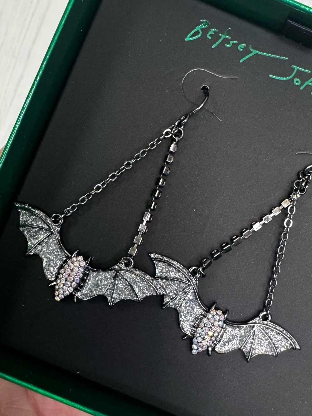 Betsey Johnson Bat Earrings